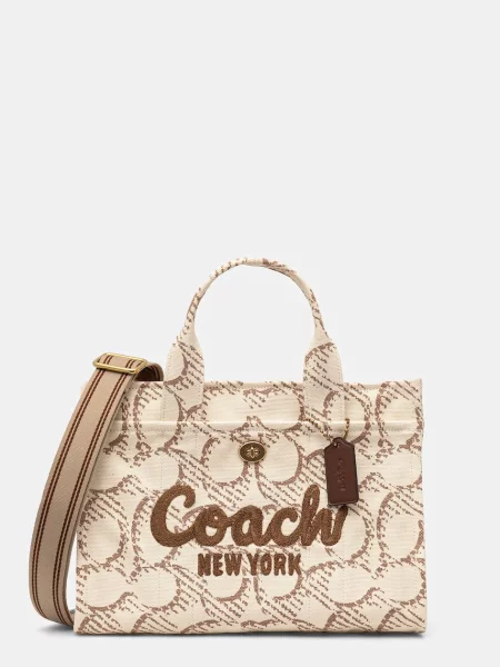 Geantă shopper Coach bej