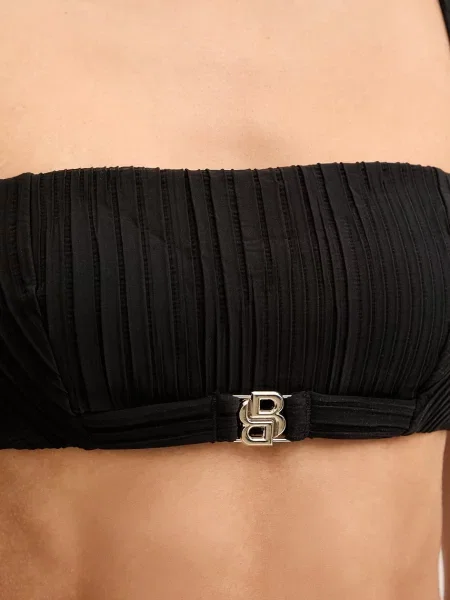 BOSS Góra od bikini czarny
