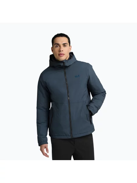 Férfi esőkabát Jack Wolfskin Pamir alumíniumkék. Méret: XL kék