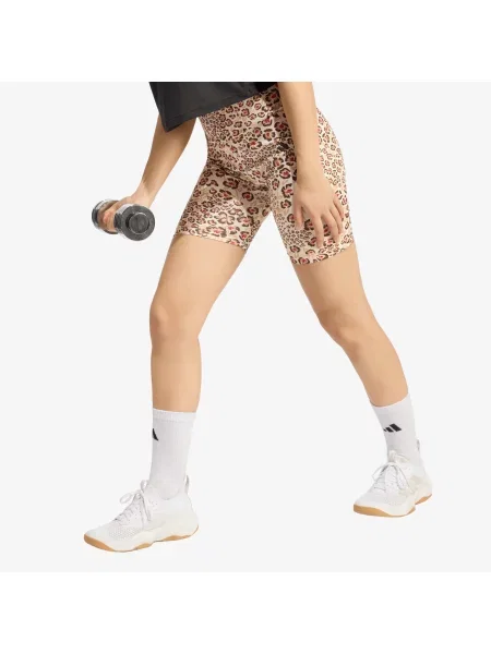 Pantaloni scurți adidas x Farm Rio Bike Shorts Ecru Tint/ Shadow Brown/ Multicolor M maro