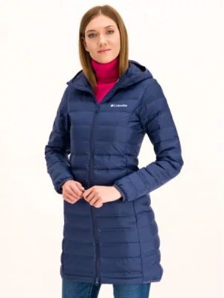 Columbia Pūkinė striukė Down Long Jacket Tamsiai mėlyna