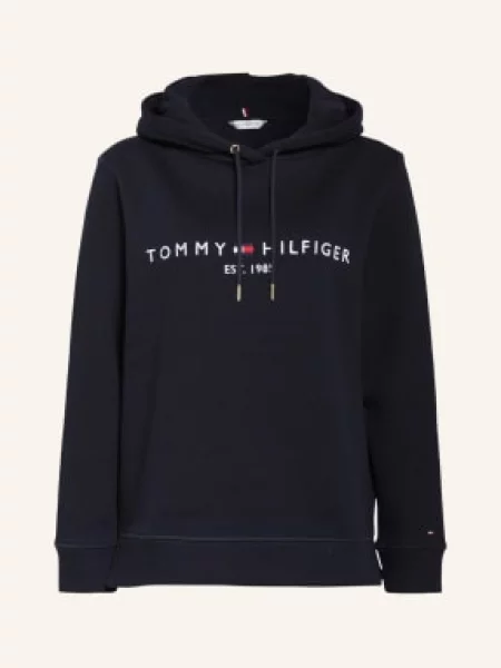 Tommy Hilfiger Mikina S Kapucí tmavě modrá