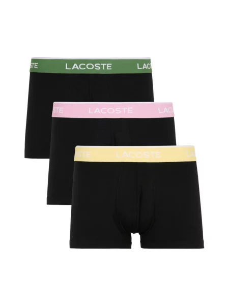 Bokserki Lacoste Stretch Cotton różowy zielony 3 sztuki S czarny