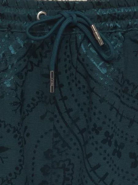 Pantaloni scurți Kith cu model paisley din jacard verde