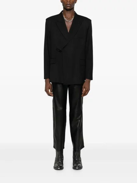 Pantaloni Medeea din piele negru