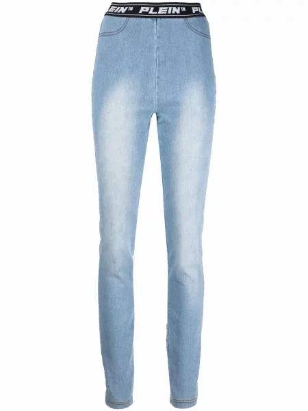 Legginsy Philipp Plein niebieskie