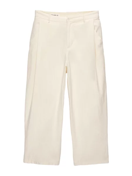 Pull&Bear Pantaloni cutați natural alb