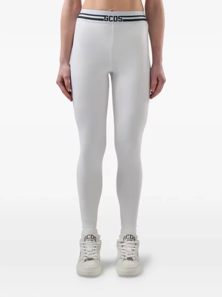 Leggings Gcds cu autograf alb