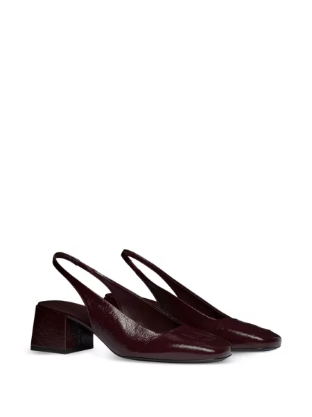 Pantofi cu toc Courreges slingback roșu