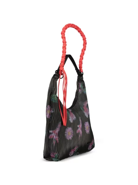 Φλοράλ τσάντα shopper Desigual με σχέδιο μαύρο