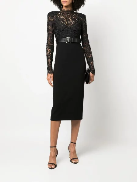 Nėriniuotas suknele Roberto Cavalli juoda