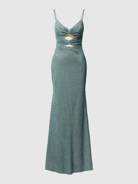 Sukienka wieczorowa z efektem błyszczącym Luxuar Fashion miętowa