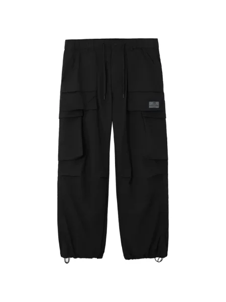 Pantaloni cargo Aftermaths cu autograf negru