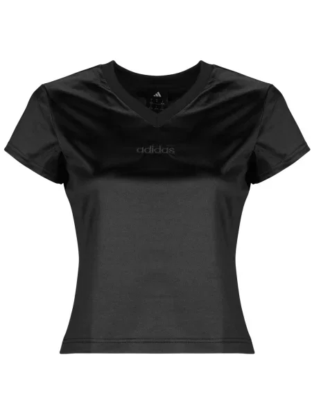 Tricou Adidas din satin negru
