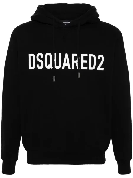 Hanorac cu glugă Dsquared2 cu imagine negru