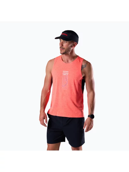 Tricou de alergare pentru bărbați Rossignol Sapa Ultra Tank neon red roșu