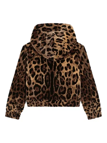 Bluza z kapturem dziecięca Dolce And Gabbana brązowa