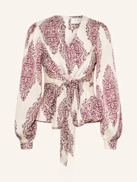 Neo Noir Bluzka Bez Rękawów Rista W Stylu Kopertowym Z Satyny rot