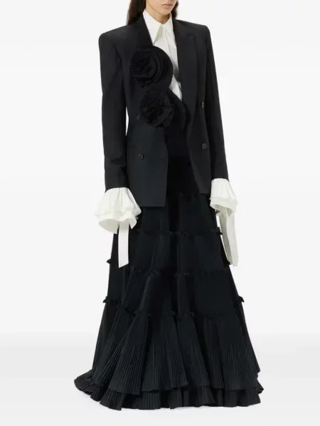 Fusta maxi Blumarine cu volane negru