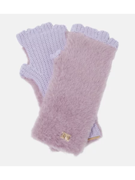Mănuși Max Mara teddy violet