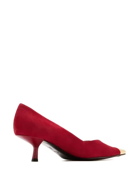 Pantofi cu toc Giuseppe Zanotti din piele de căprioară roșu