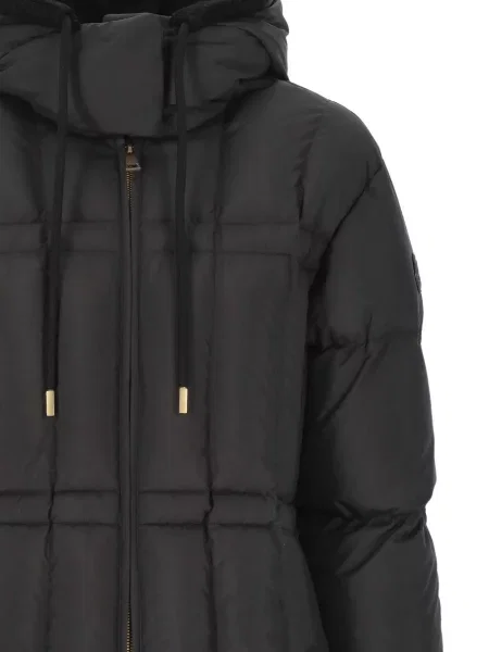 Geacă cu puf Moncler cu glugă negru