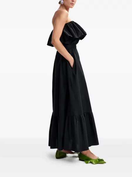 Maxi rochie maxi Essentiel Antwerp cu volane de costum negru