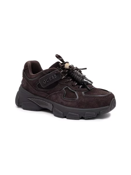 Guess Sneakers Irrina | piele întoarsă maro