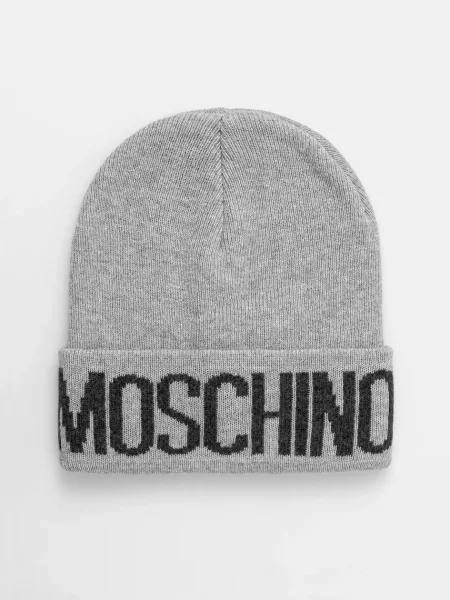 Шерстяная шапка Moschino коричневая