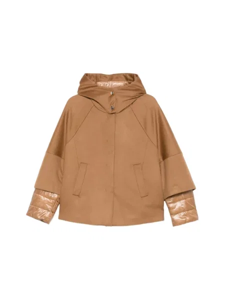 Kurtka Herno z kaszmiru z kapturem brązowa