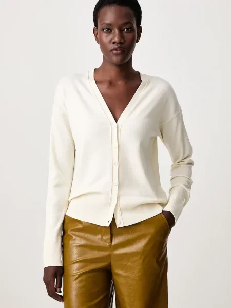 Sisley cardigan pentru femei cu vâscoză bej