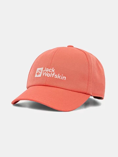 Шапка с козирка Jack Wolfskin Baseball тъмносиньо с апликация оранжево