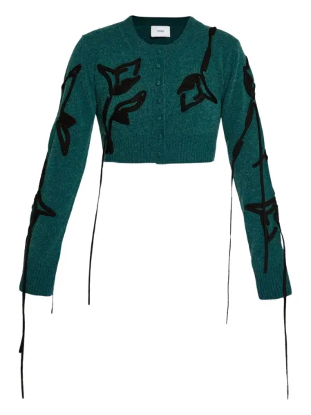 Cardigan Erdem cu model floral verde