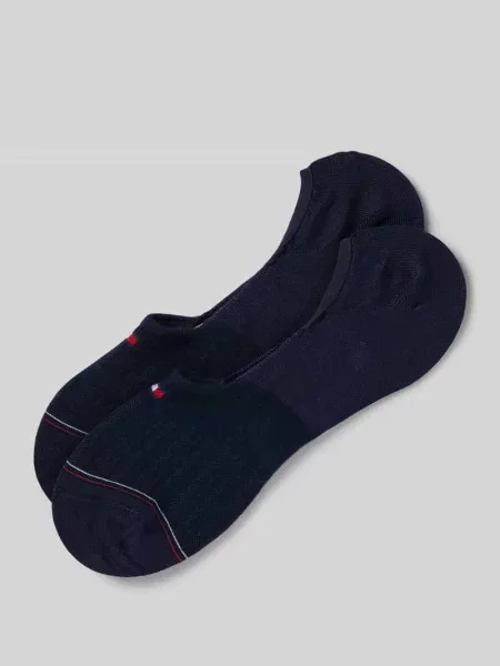 Skarpetki stopki z nadrukiem z logo w zestawie 2 szt. Tommy Hilfiger granatowe