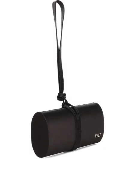 Сатенена чанта тип портмоне Balenciaga черно