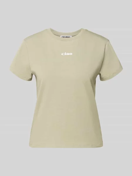 T-shirt z nadrukiem i okrągłym dekoltem Review