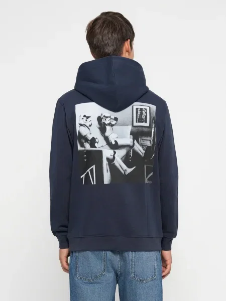 Only & Sons Mikina ONSSTORMTROOPER tmavomodrá / svetlosivá čierna