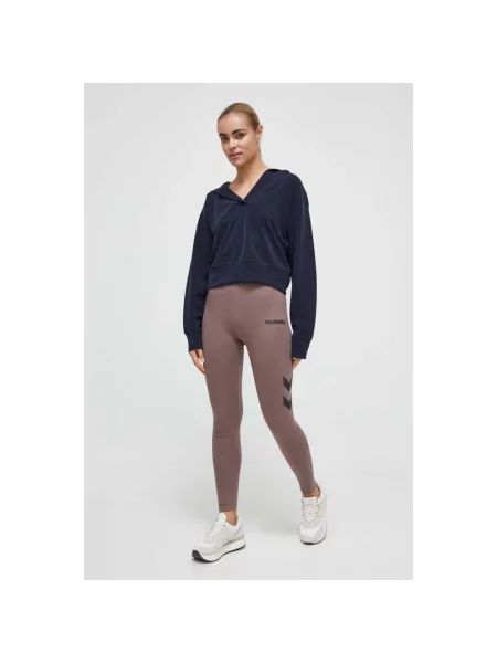 Casall bluza granatowy z kapturem gładka niebieska