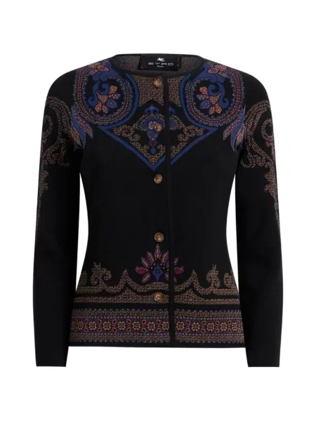 Cardigan Etro din jacard negru