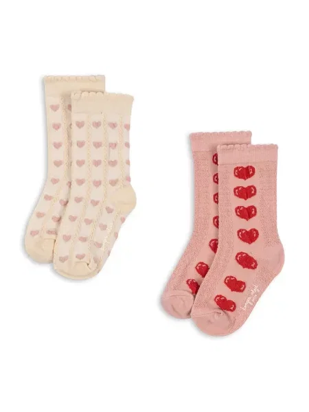 Konges Sløjd шкарпетки дитячі 2 PACK HEART JAQUARD SOCKS 2 шт.