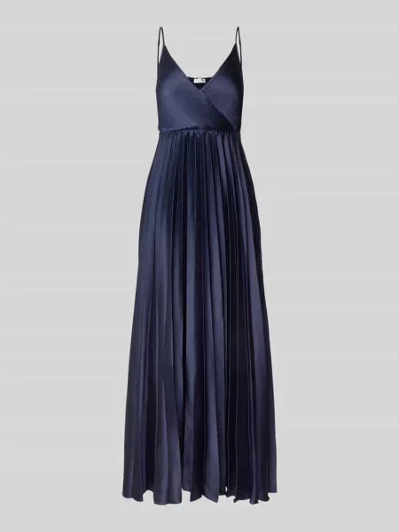 Sukienka wieczorowa z plisami model ‘Sarina’ Guido Maria Kretschmer Woman granatowa