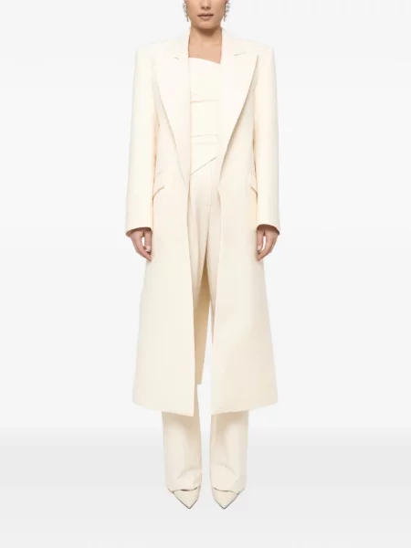 Palton Nissa cu paiete alb