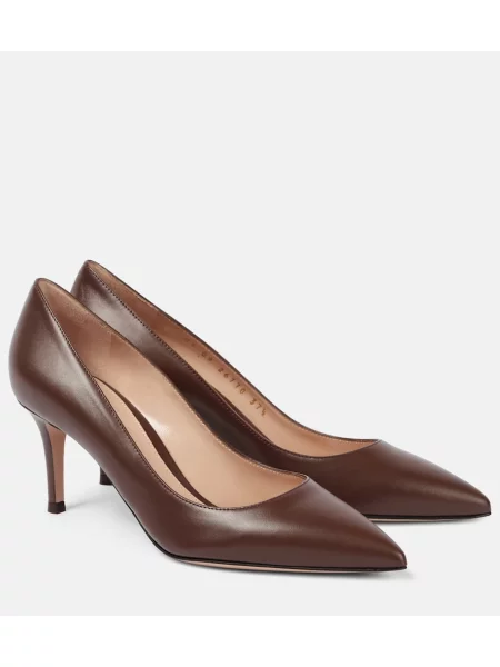 Pantofi cu toc Gianvito Rossi din piele maro