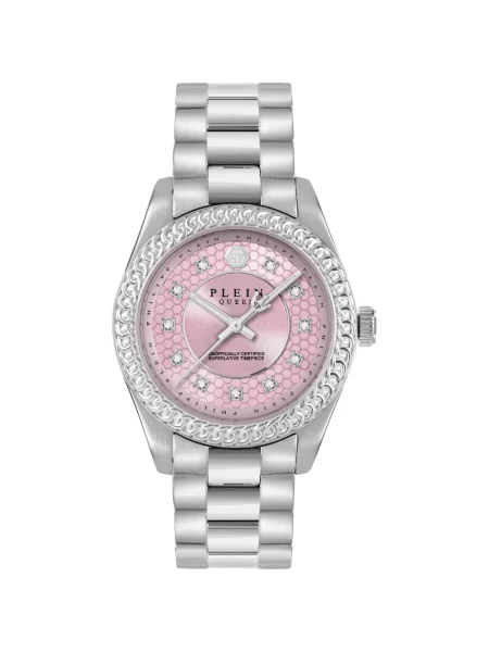 Ceas Philipp Plein de cristal roz