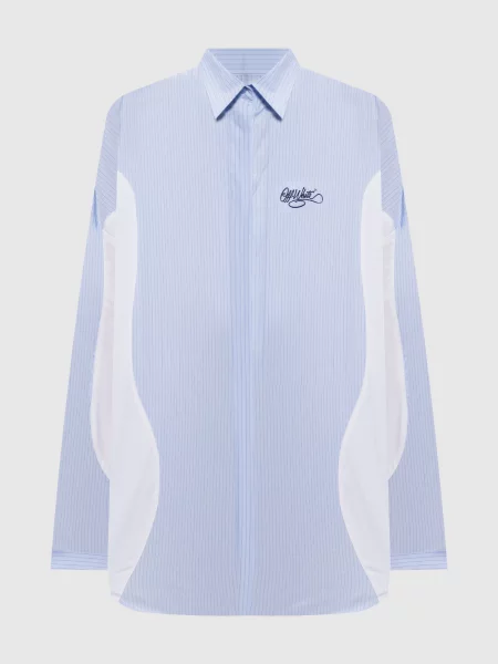 Сорочка з вишивкою логотипа Off-white біла