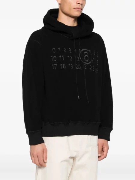 Hanorac cu glugă Mm6 Maison Margiela negru
