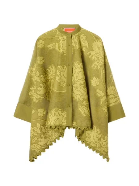 Cămașă La Doublej din dantelă verde
