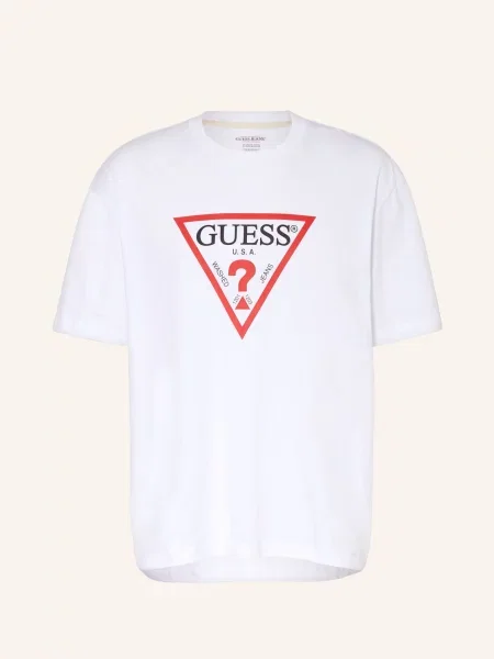 Tričko Guess Jeans s krátkými rukávy bílé