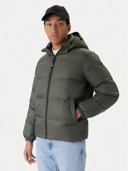 Tommy Jeans Geacă din puf Essential verde
