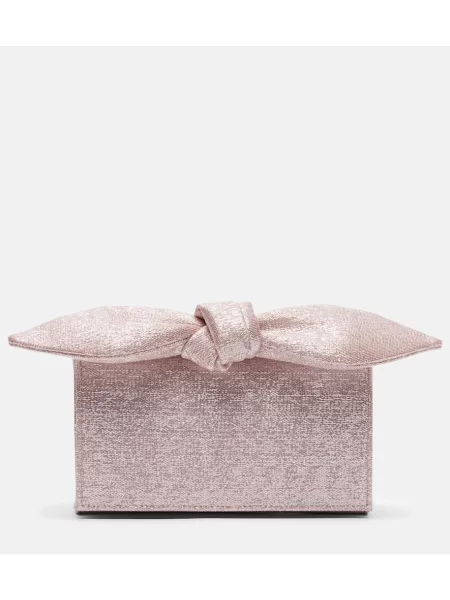 Pisemska torbica Aquazzura z lokom keper vezi roza